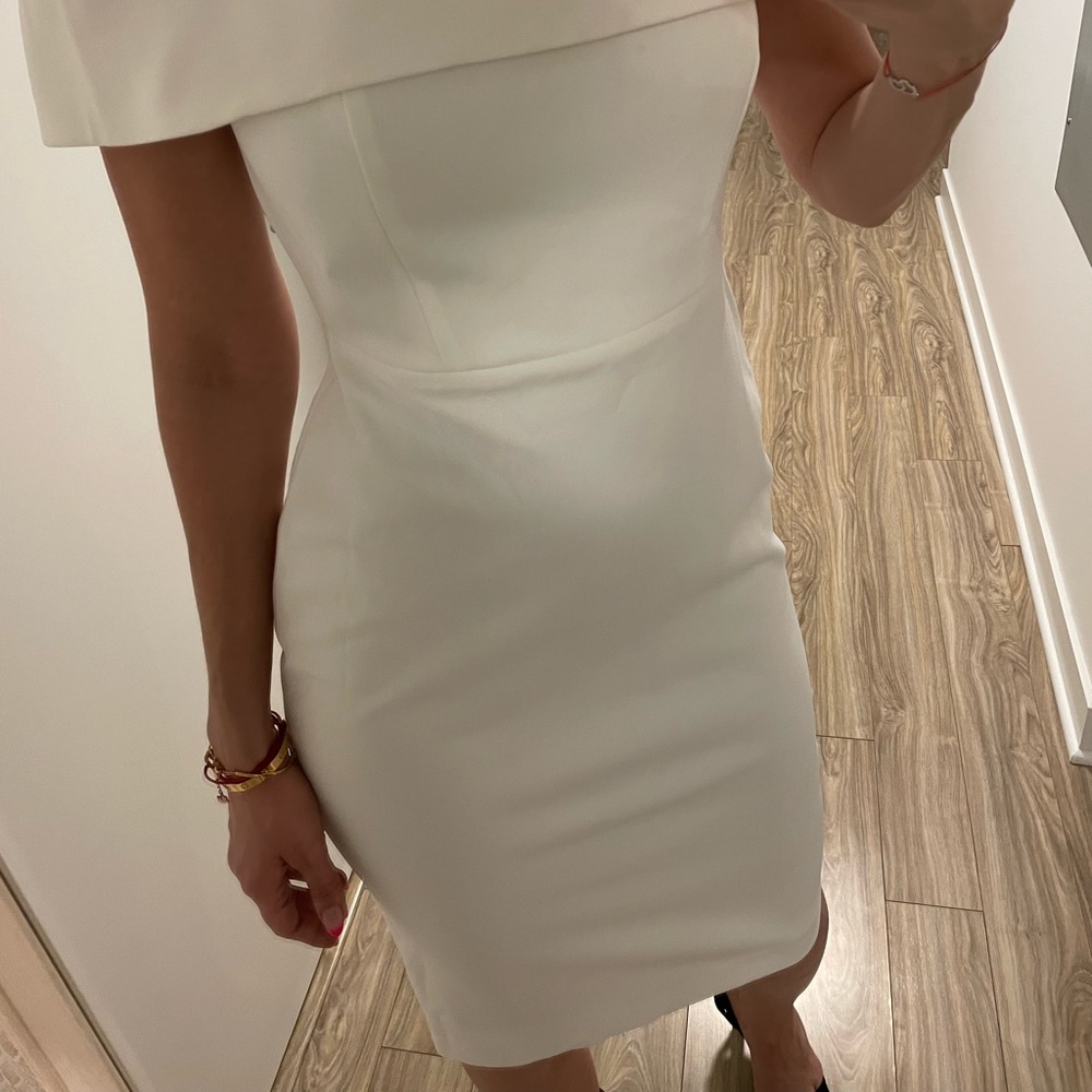 White open shoulders classy dress